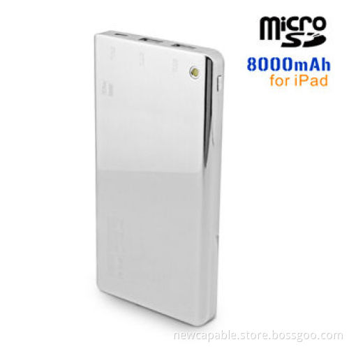 8,000mAh Power Bank with T-Flash Card Reader Function
